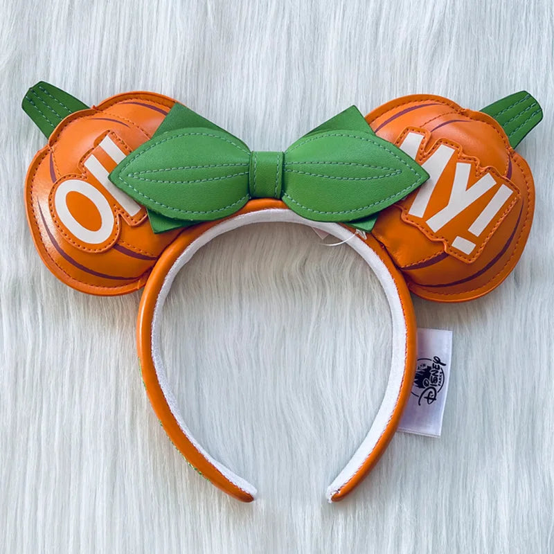 Disney Princess Headband Mickey Ear Rapunzel Sequin Bow Hair Hoop Birthday Gift Girl Accessories Halloween Gift Christmas Jack