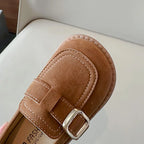 Girls Flats Spring Fall Shallow Lazy Loafers Shoes for Kids Girl Comfortable Soft Suede Sneaker Casual School Shoes Child I02111