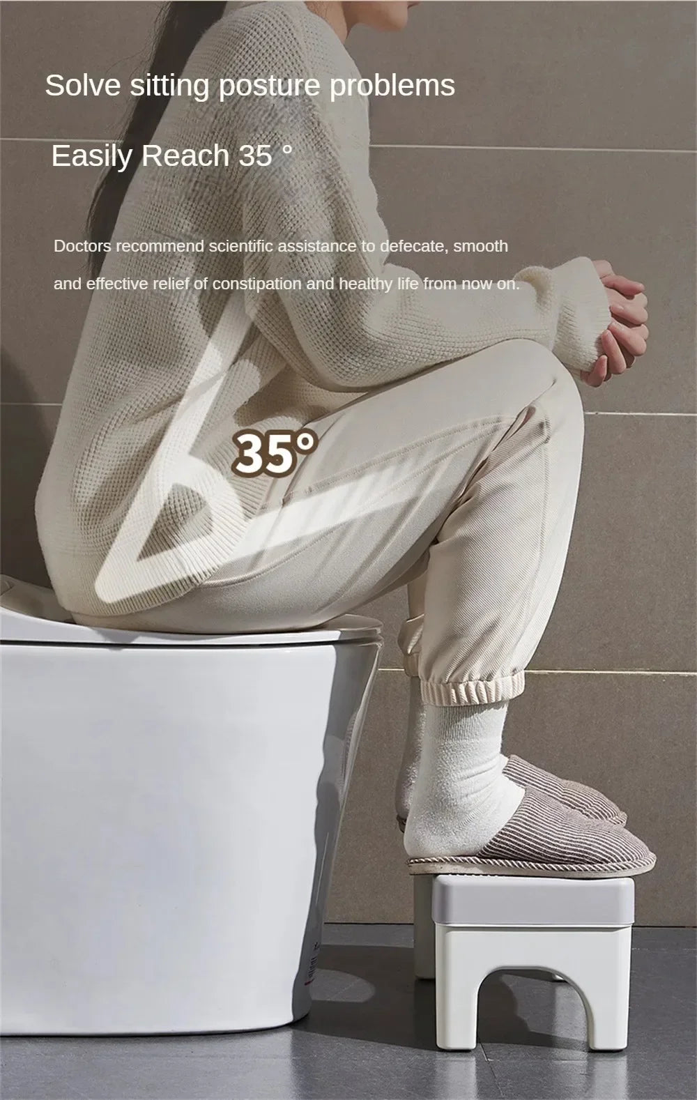 New Bathroom Squatty Potty Toilet Stool for Children Pregnant Woman Seat Elderly Toilet Foot Stand Stool Bathroom Accessories