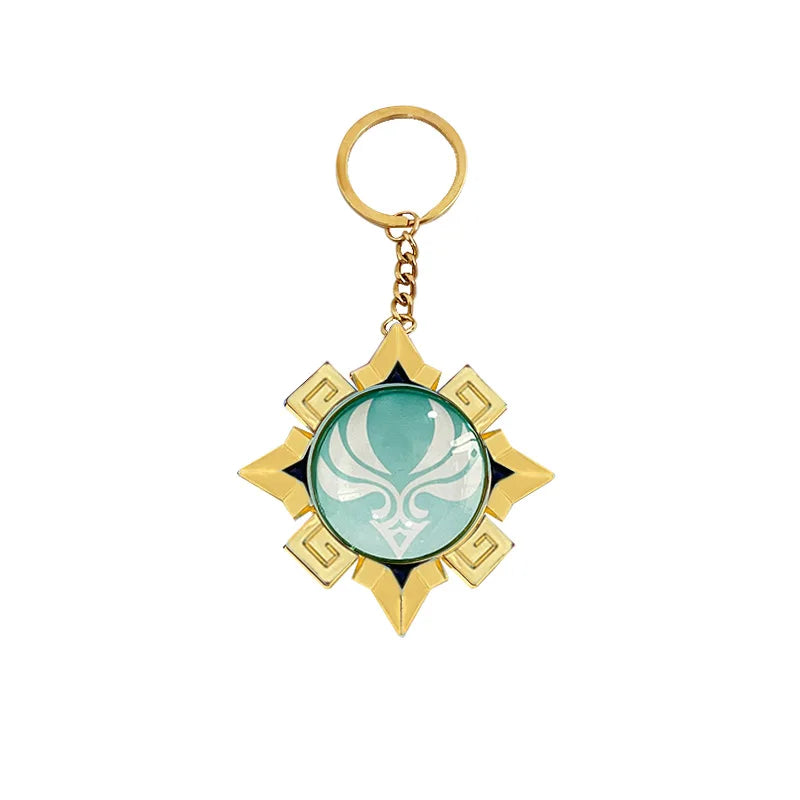 Game Impact Natlan Visions Pendant Cosplay Fontaine Eye Of God DIY Backpack Keychains Halloween Transparent Glasses Women Gifts