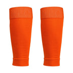 Loogdeel 1 Pair Football Socks Soccer Leg Brace Sleeves Breathable Sport Sock Adult Kids Shin Guards Calf Protection Leg Cover