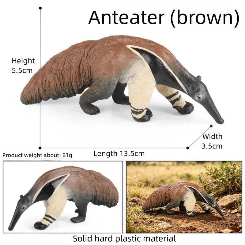 Oenux Realistic Wildlife Animal Model Beaver Badger Wolverine Anteater Pangolin Figurine  Simulation Cognitive Educational Displ