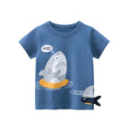 OLEKID 2025 Summer Children Boys Clothing Printed Cartoon Boys T-Shirts 2-8 Years Kids Baby Boy Tops Short Sleeve Toddler Tees