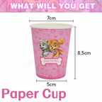 Pink Paw Patrol Skye Birthday Party Decorations Skye Foil Latex Balloons  Tableware Plate Backdrop For Kids Girls Party Supplies