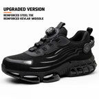 Indestructible Steel Toe Work Shoes for Men Women Rotating Button Safety Shoes Lightweight Construction Work Safety Shoes