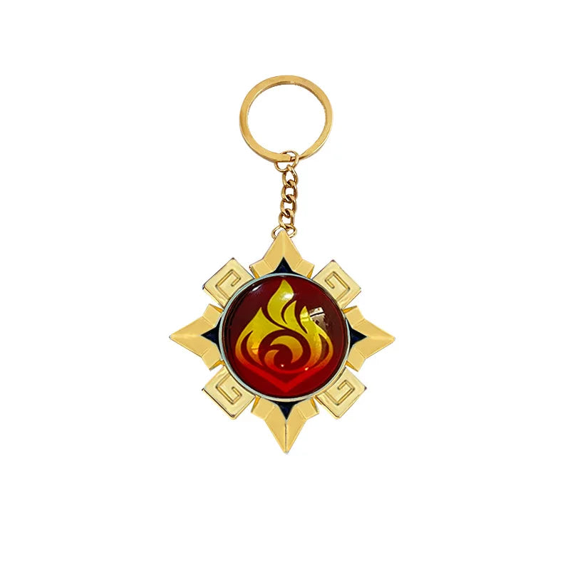Game Impact Natlan Visions Pendant Cosplay Fontaine Eye Of God DIY Backpack Keychains Halloween Transparent Glasses Women Gifts