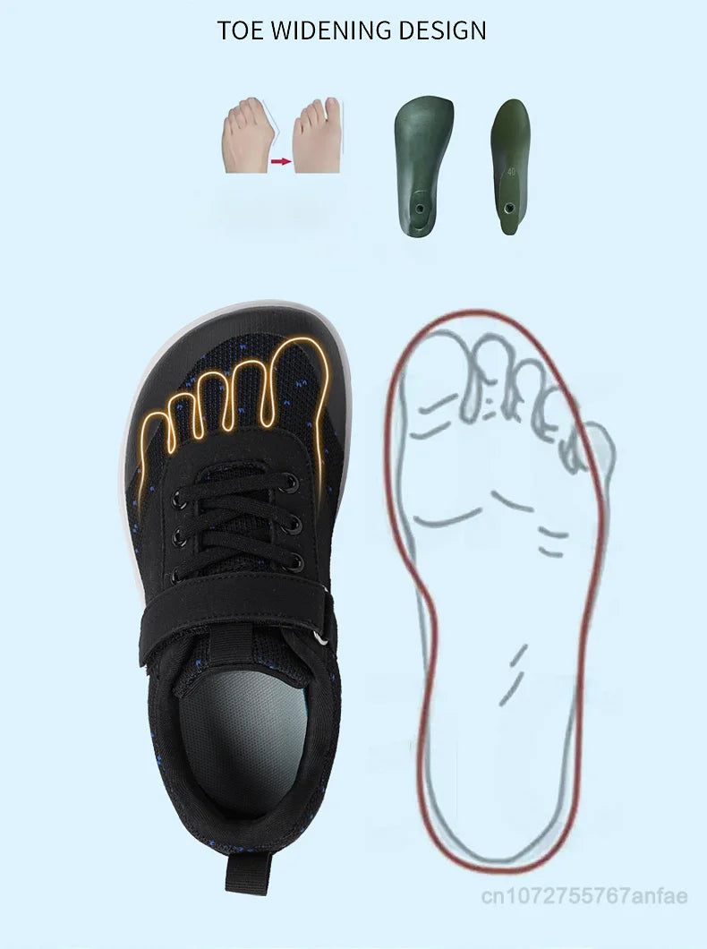 Kids Wide Barefoot Shoes Minimalist Sneakers for Growing Feet