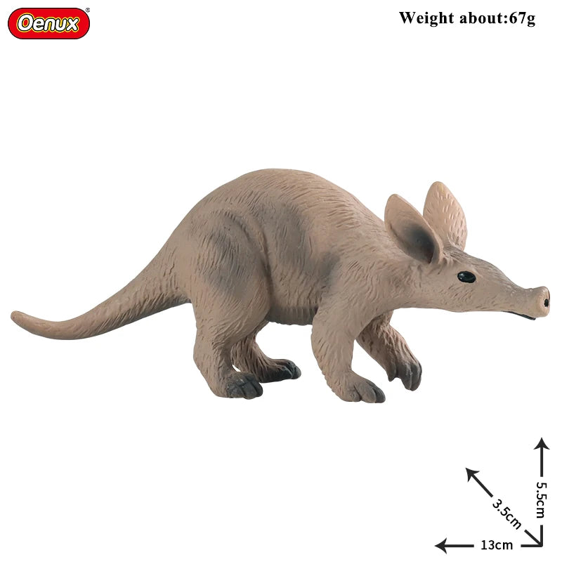 Oenux New Wild Animals Forest Orangutan Pigeon Hedgehog Aardvark Capybara Action Figure Model Figurines PVC Collection Kids Toy
