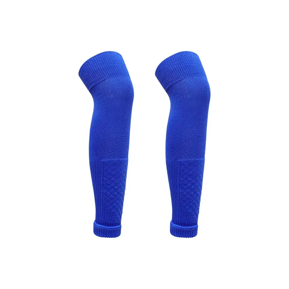 1Pair Knee Over Football Leg Guards Socks Breathable Comfort Calf Long Sock Adult Children Soccer Sports Shin Guards Leg Covers
