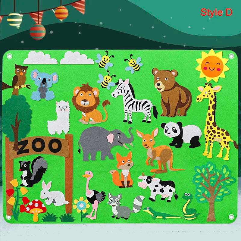 Farm Animals Felt Story Board for Kids Learning & Storytelling