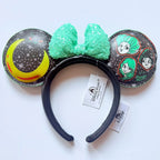 Disney Princess Headband Mickey Ear Rapunzel Sequin Bow Hair Hoop Birthday Gift Girl Accessories Halloween Gift Christmas Jack
