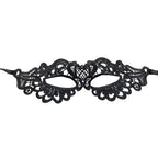 Black Lace Masquerade Eye Mask Hollow Out Venetian Mask Adjustable Ribbon Tie Halloween Carnival Party Cosplay Costume Accessory