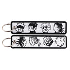 Anime Embroidery Keychain – Manga Key Fob & Car Keyring Accessory