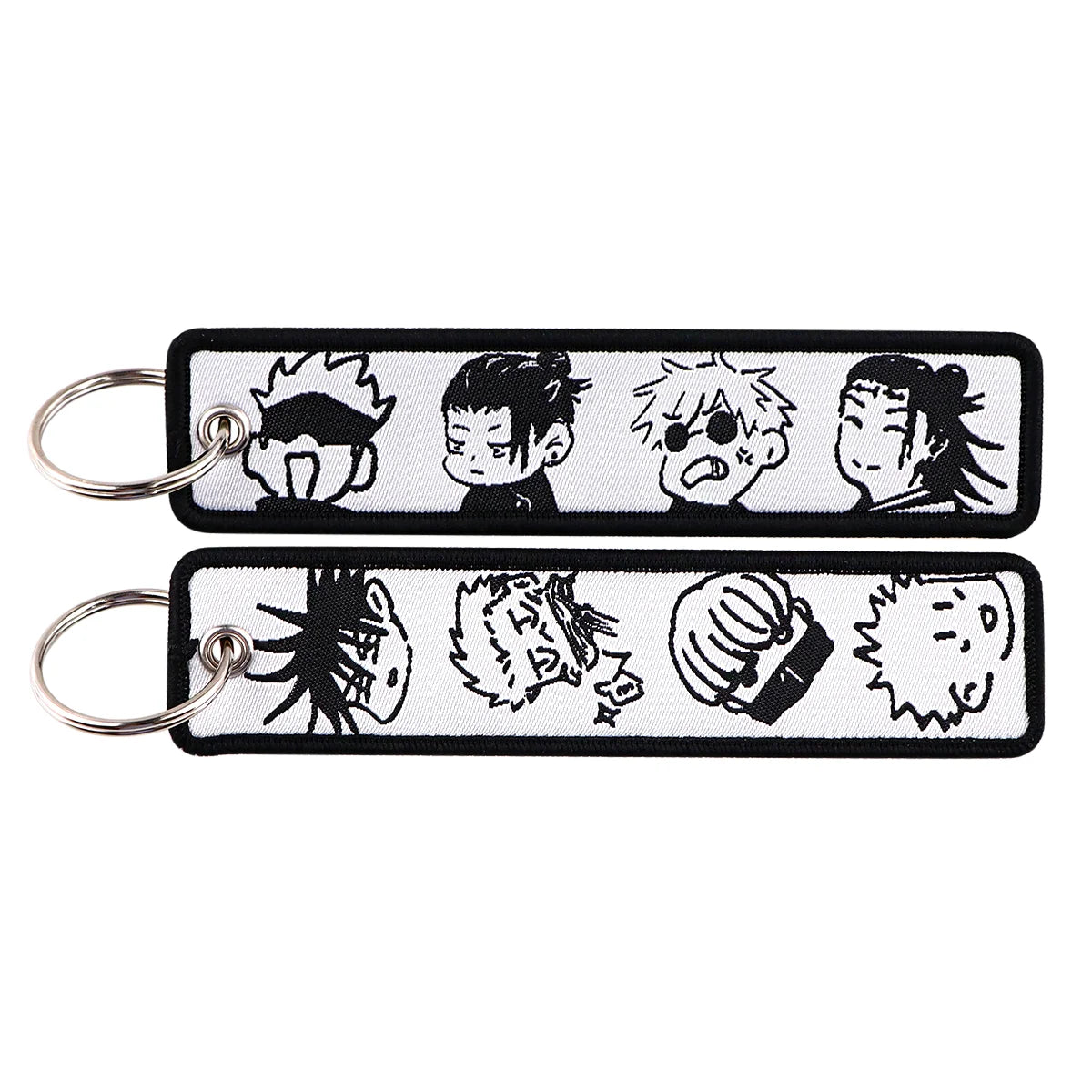 Anime Embroidery Keychain – Manga Key Fob & Car Keyring Accessory