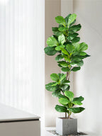 70-135cm Large Artificial Ficus Tree Fake Rubber Plants Branch Plastic Fiddle Leaves for Home Garden Indoor Outdoor Decor
