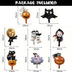 10/30/50pcs Mini Halloween Element Death Bat Pumpkin Aluminum Coil Balloons Random Style Halloween Party Decoration Globos