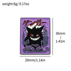 Gengar Cartoon Brooches Anime Enamel Lapel Pins for Backpack Accessories Fans Collection Brooches Jewelry Gift