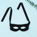 Halloween Masquerade Half Mask Bandit Ninja Lone Ranger Costume Black Eye Mask Exquisite Halloween Cosplay Costume Party Prop