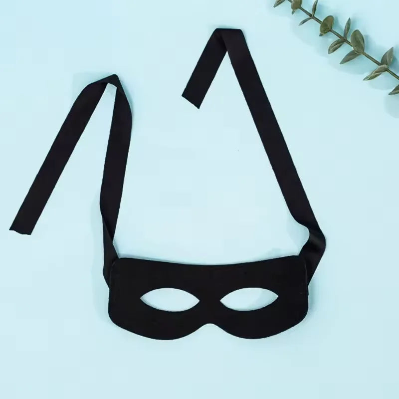 Halloween Masquerade Half Mask Bandit Ninja Lone Ranger Costume Black Eye Mask Exquisite Halloween Cosplay Costume Party Prop