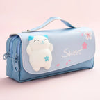 Cute Decompression Pencil Case Large Capacity Storage Bag Back to School Supplies Kawaii Korean Stationery Pen Cases
