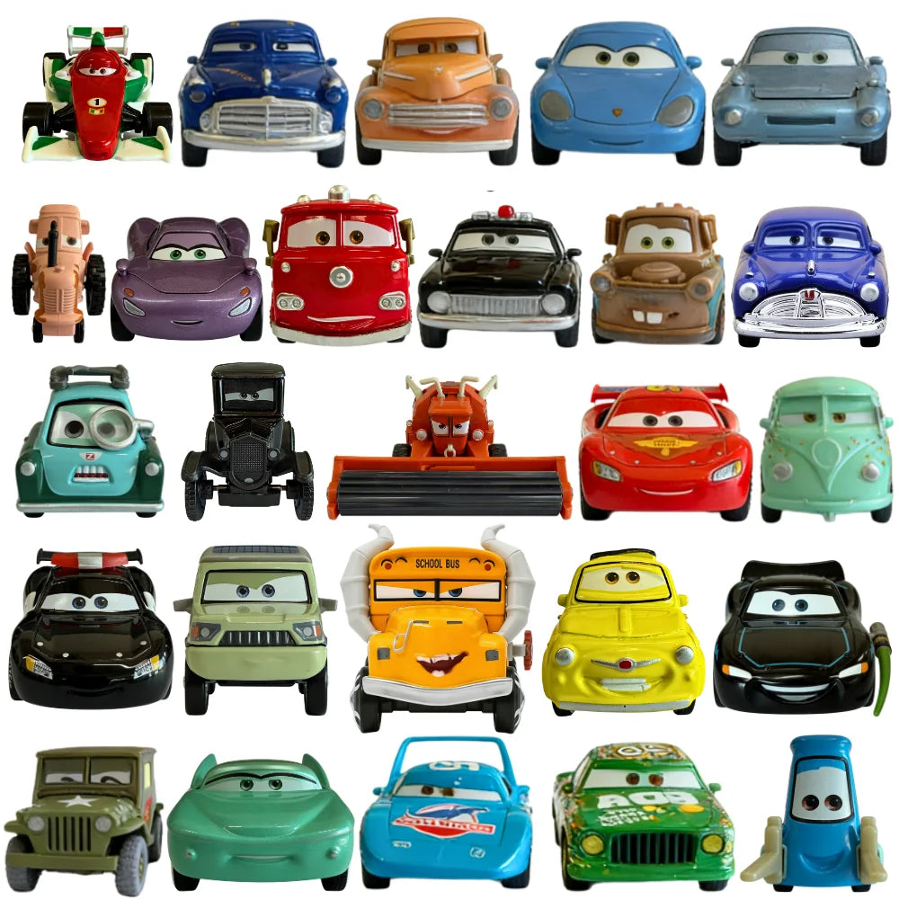 #NEW Children Car Pixar Cars 2 3 Lightning McQueen Fillmore Frank 1：55 Metal Model Racing Car Toy Children's Birthday Gift