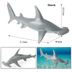 Oenux Ocean Life Animals Whale Dolphin Basking Shark Narwhal Tropical Fish Model Action Figures PVC Education Toy Kids Gift