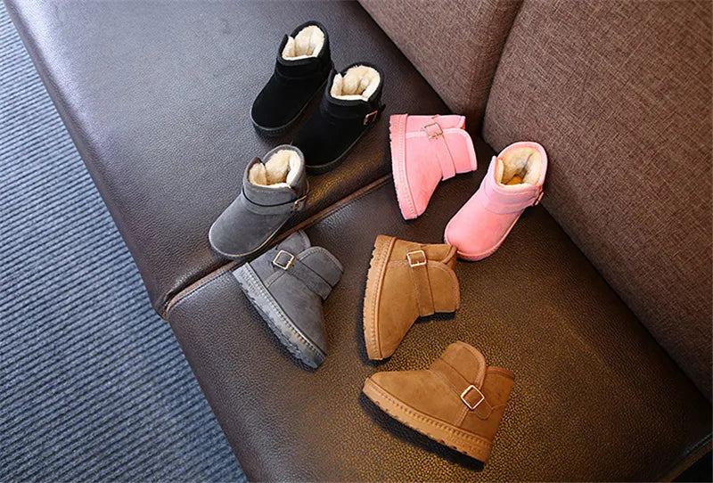 Fashion Children Casual Shoes Girls Boys Cotton Snow Boots Warm Kids Boots Boy Winter Cotton Shoes Sneakers ботинки мартин
