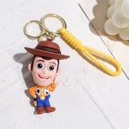 Disney Toy Story Figure Keyring Woody Buzz Alien Smarty Pants Car Keychain Cute Doll Pendant Birthday Christmas Gift for Kids