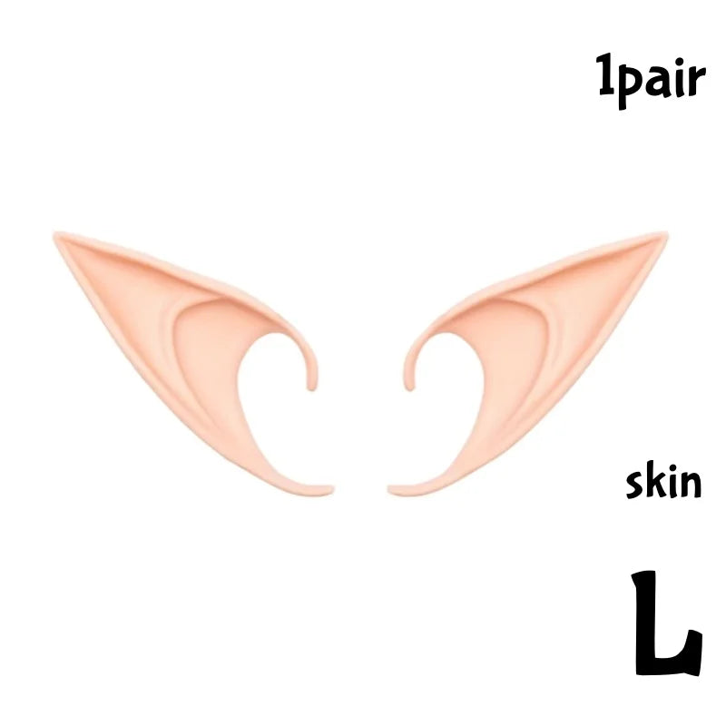 Cosplay Angel Elf Ears Silicone Fairy Vampire Ear DIY Themed Party Costume Accessories Halloween Christmas Decor Photo Props