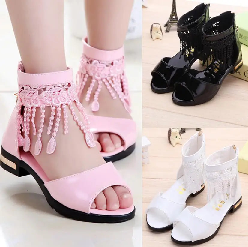 Girls Bow Sandals Princess Summer Shoes for Kids Fashion Cute Beach Wear