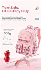 Protecting The Spine Ergonomics Elementary School Students Girls Checkered Backpack Large Capacity Lightweight Waterproof