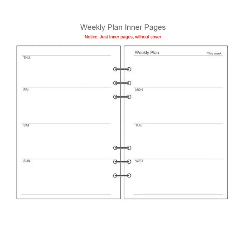 A5 A6 A7 Laser Notebook Planner Organizer Binder Books Journal Sketchbook Accessories Diary Office Supplies Notebook