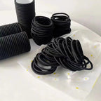 20/50/100PCS/SET Black Nylon Basic Hair Ring Elastic Hair Bands For Women Girls Hair Tie Scrunchie Rubber Bands Hair Accessories