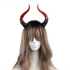 Demon Horns Headpiece Cosplay Animal Antelope Cow Devil Headwear Halloween Headdress Carnival Party Costumes Props Gifts