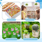 ~Glitter Miniature Resin Duck Mini Tiny Ducks for DIY Garden Micro Landscape Aquarium Potted Dollhouse Decoration Decor