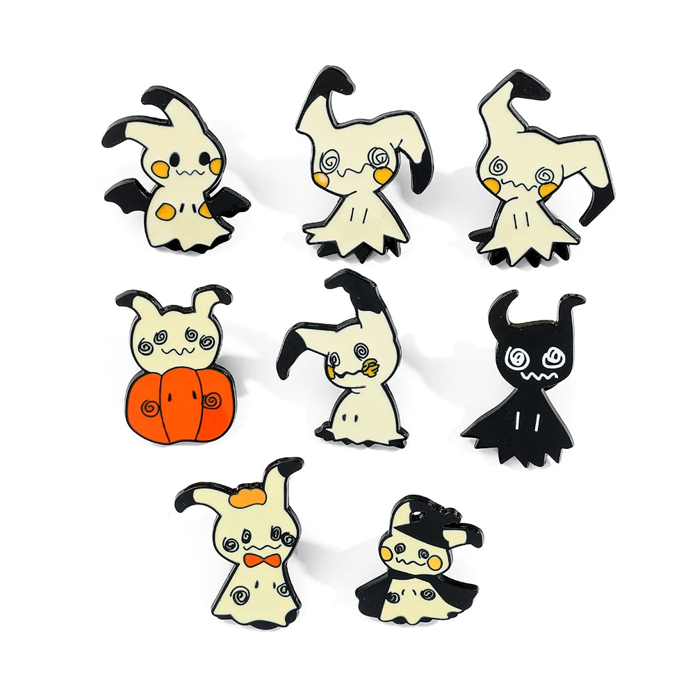 Pokemon Cartoon Metal Enamel Pins Brooch Cute Pikachu Badges Metal Denim Shirt Lapel Pin Jewelry Accessories