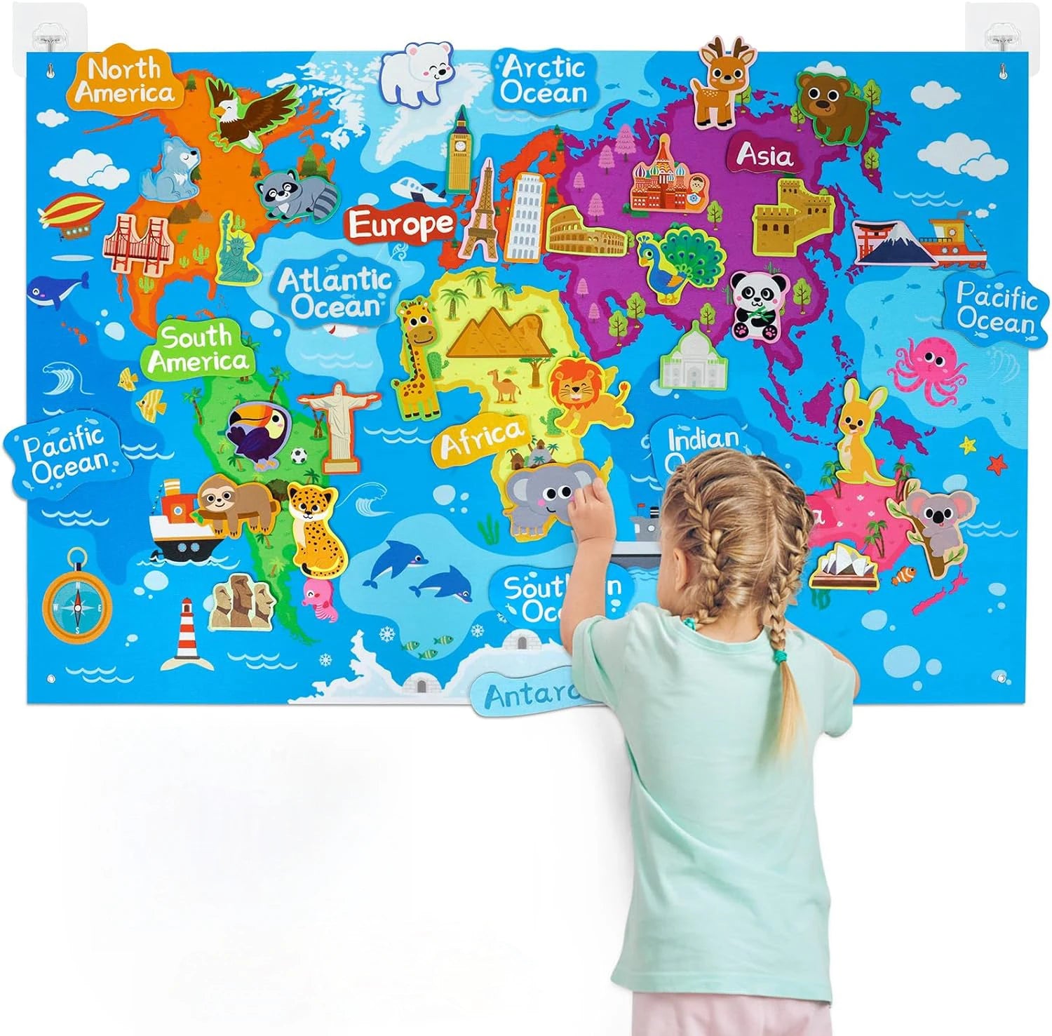 Zoo Animals Felt Story Board Montessori Learning Toy