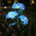 1PC Solar Hydrangea Lights With 3 Heads,LED Artificial Flower Lights,Used For Outdoor Yard, Garden,Lawn,Fence,Pathway Decoration