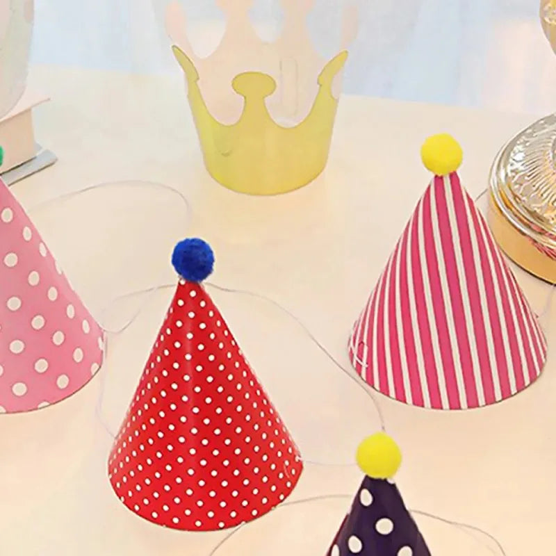 11PCS Birthday party trumpet birthday hat cute color，Son, daughter, child birthday hat, party hat