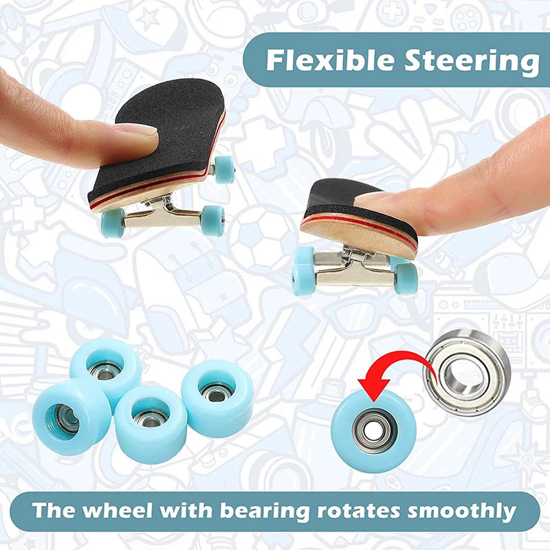 Maple Wood Finger Skateboard Toy | Mini Puzzle & Anti-Stress Gift