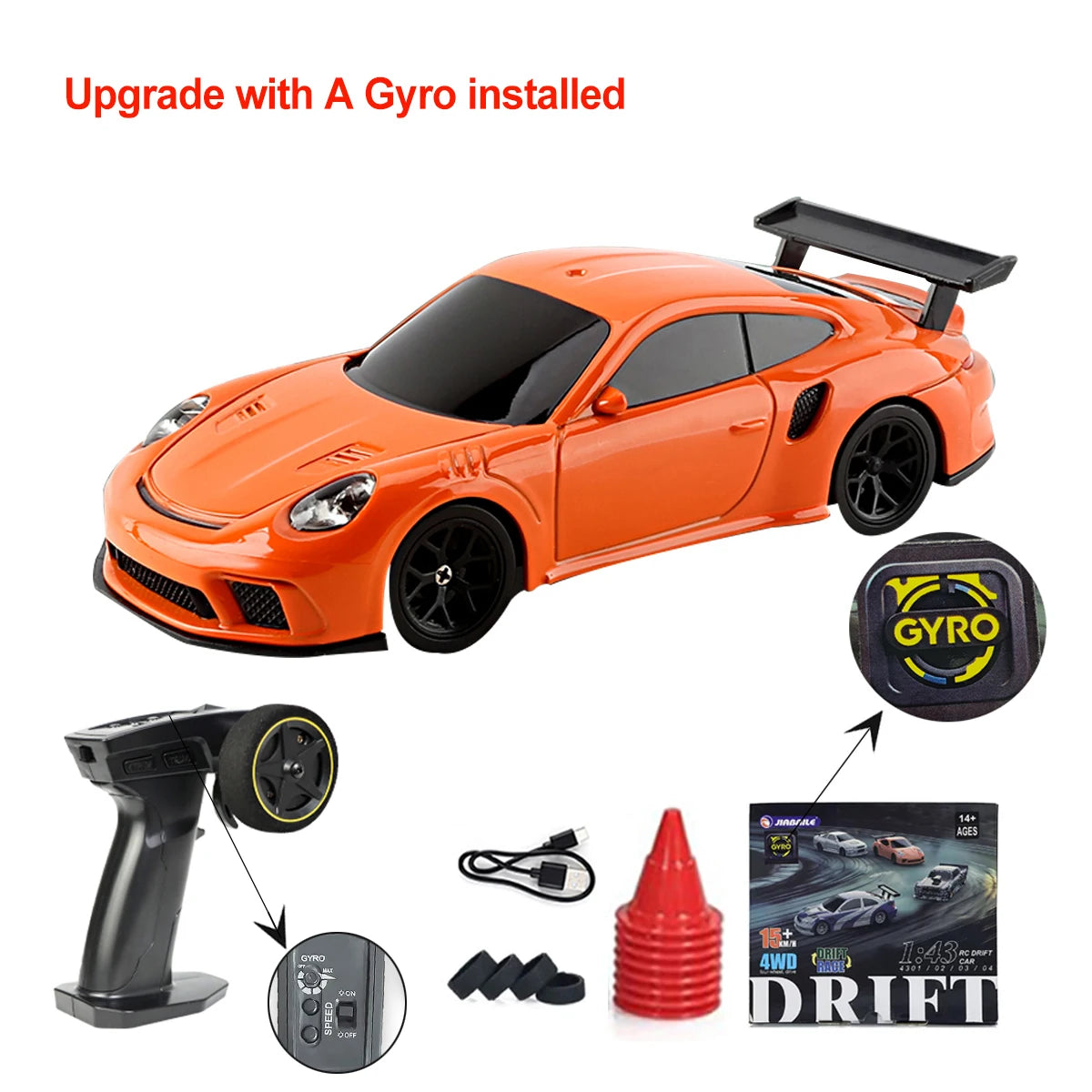 Gyro 4WD RC Drift Racing Car High-Speed Radio Control Toy