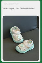 Baby First Walker Sandals Closed Toe Summer Shoes for Toddlers