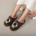 A Pair of Brown Plush Capybara Animal-Patterned Furry Home Slippers with Soft Soles, Comfortable and Warm, Non-Slip Indoor Slippers Suitable for Men and Women, Lightweight, Silent, and Comfortable Shoes, the Perfect Holiday G