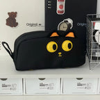 Cute 3D Black Cat Pencil Case-Large Capacity Polyester School Supplies,Cute Cat Lover Gift for Students & Office (Paw Design)