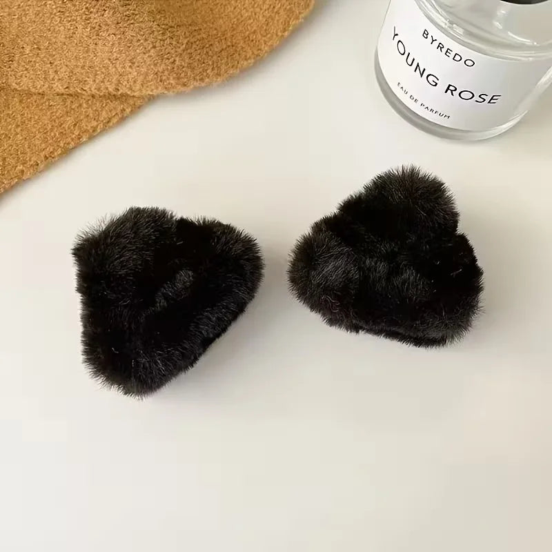 Cute Plush Cat Ear Clips for Women | Adorable Fluffy Hair Accessory for Bangs and Ponytails | Playful Design for Any Occasion