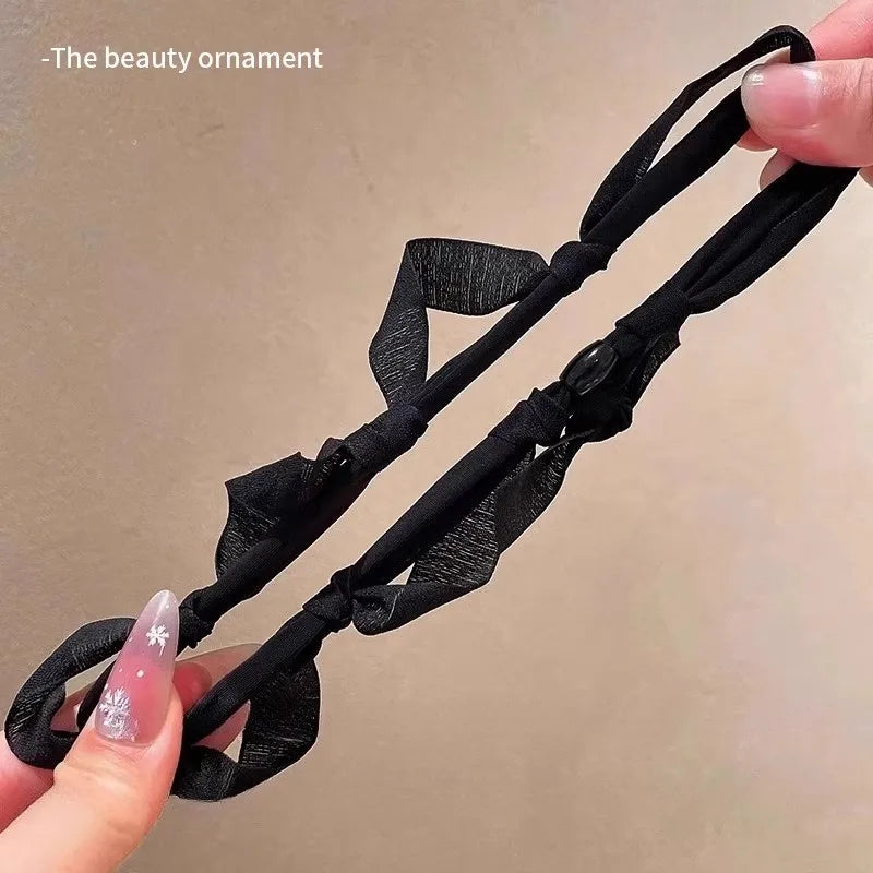 New Korean Bow Elastic Hair Band For Women Girls Sweet Hair Ornament Scrunchie Hair Tie Hair Rope Fashion Hair Accessories