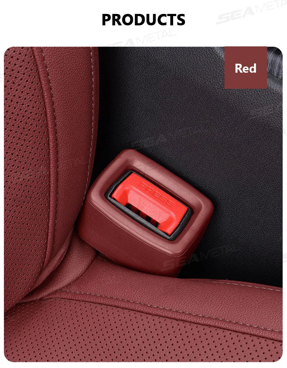 SEAMETAL Car Seatbelt Guard Seat Belt Holder EVA Buckle Protective Cover Upright Device Card Slot Bracket Car Accessories