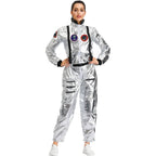 Astronaut Costume Spacesuit Silver Spaceman Men Women Space Suit Halloween Christmas Performance Spacesuit Costume Party Gift