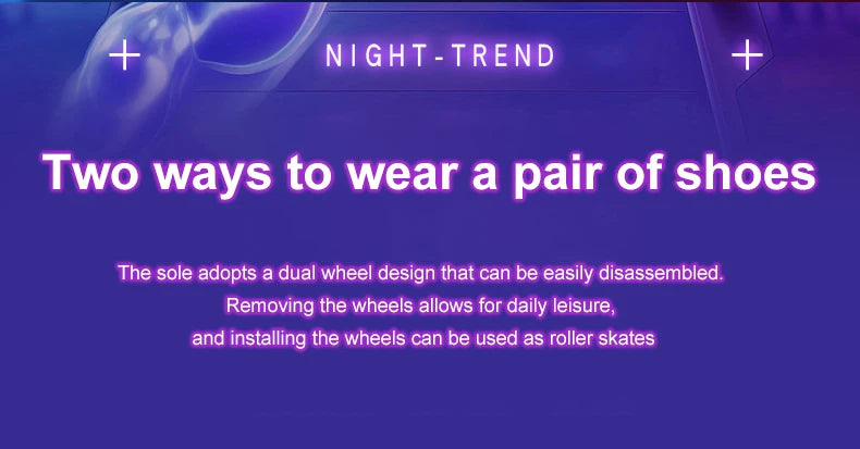 Sneakers Roller Shoes Dual-Use Skates for Kids and Adults