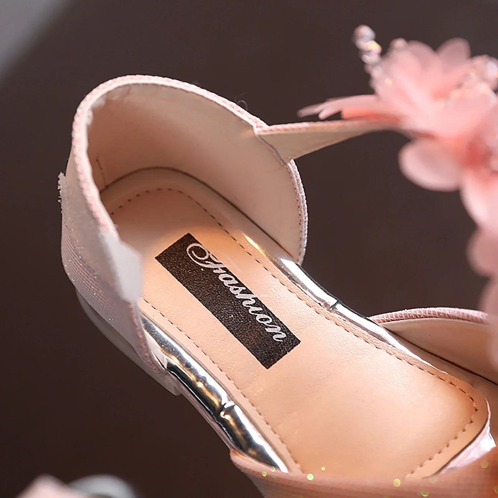 Girls Rhinestone Flower Shoes Princess Dress Pumps for Kids
